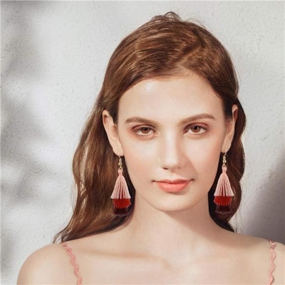 Colorful Tassel Earrings Set for Women - Picture 4 of 5